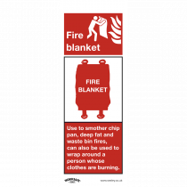 Fire Safety Sign | Fire Blanket | Rigid Plastic | Pack of 10 | Sealey