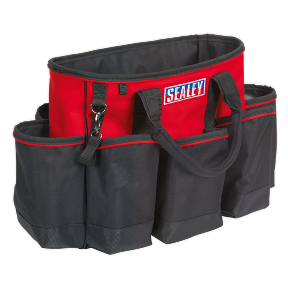 Tool Storage Bag | 460h x 560w x 360d mm | Black & Red | Sealey