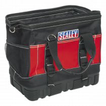 Tool Storage Bag | Rubber Base | 255h x 305w x 185d mm | Black & Red | Sealey
