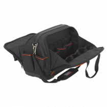 Tool Storage Bag | Waterproof Base | 24 pockets | 320h x 500w x 240d mm | Black & Red | Sealey