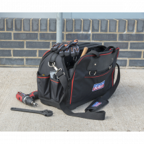 Tool Storage Bag | Waterproof Base | 24 pockets | 320h x 500w x 240d mm | Black & Red | Sealey