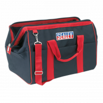 Heavy Duty Tool Storage Bag | Multi-Pockets | 330h x 500w x 280d mm | Black & Red | Sealey