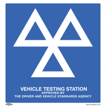 Safety Sign | MOT Testing Station | Rigid Plastic | Single | Sealey