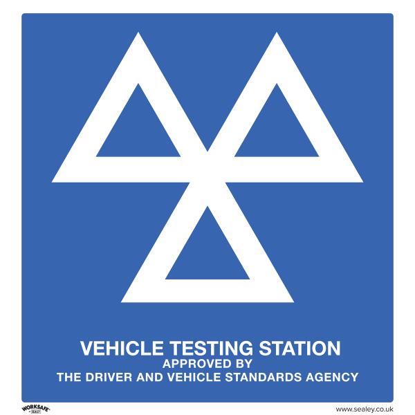 Safety Sign | MOT Testing Station | Aluminium Composite | Single | Sealey