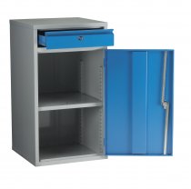 Euro 900 Metal Cupboard | 500mm Wide | Single Door | 1 Adjustable Shelf | 1 Drawer | Redditek