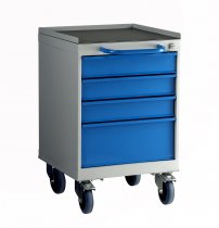 Mobile Drawer Cabinet | 4 Drawers | 780 x 500 x 615mm | Lipped Tool Tray | Redditek