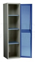 Mesh Door Cupboard | 1 Blue Door | 3 Shelves | 1830 x 457 x 457mm | Redditek