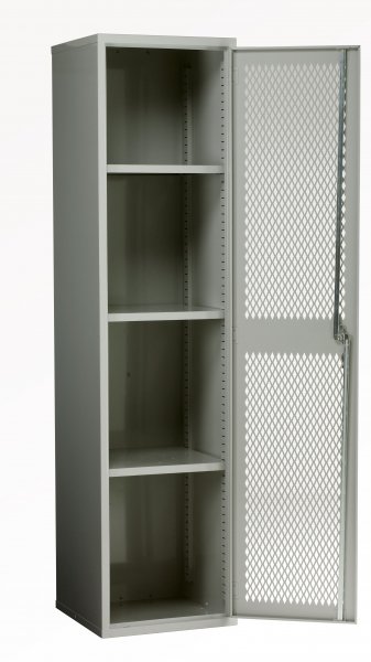 Mesh Door Cupboard | 1 Grey Door | 3 Shelves | 1830 x 457 x 457mm | Redditek