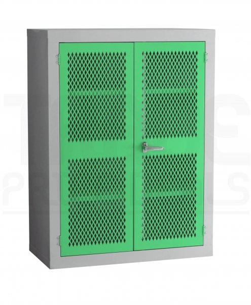 Mesh Door Cupboard | 2 Green Doors | 2 Shelves | 1220 x 915 x 457mm | Redditek