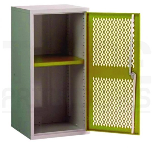 Mesh Door Cupboard | 1 Yellow Door | 1 Shelf | 915 x 457 x 457mm | Redditek