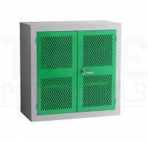 Mesh Door Cupboard | 2 Green Doors | 2 Shelves | 915 x 915 x 457mm | Redditek