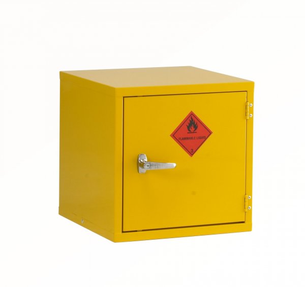 Hazardous Cabinet | Flammable Yellow | 1 Shelf | 457 x 457 x 457mm | Redditek