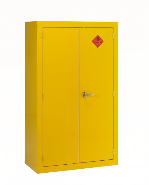 Hazardous Cabinet | Flammable Yellow | 3 Shelves | 1525 x 915 x 457mm | Redditek