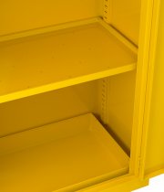 Hazardous Cabinet | Flammable Yellow | 3 Shelves | 1800 x 1200 x 500mm | Redditek