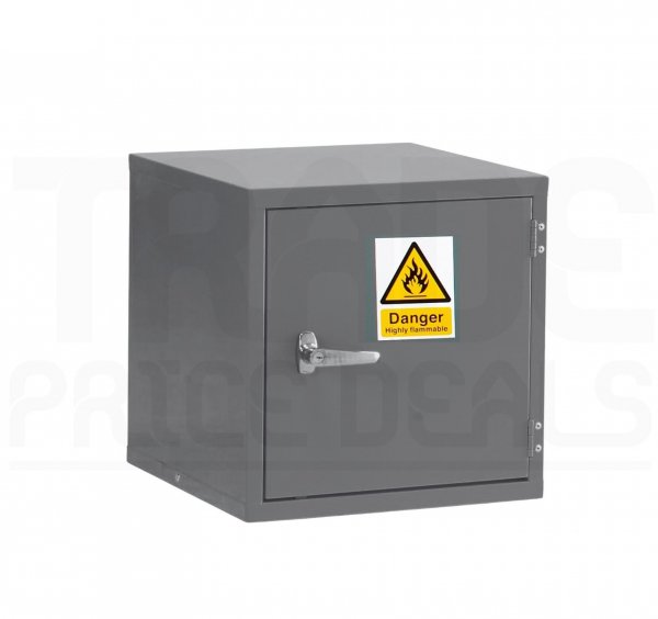Hazardous Cabinet | Flammable Dark Grey | 1 Shelf | 457 x 457 x 457mm | Redditek