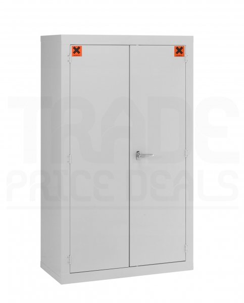 Hazardous Cabinet | COSHH Light Grey | 3 Shelves | 1525 x 915 x 457mm | Redditek