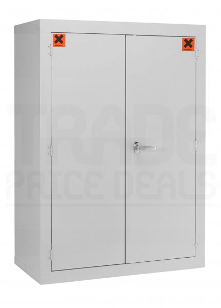 Hazardous Cabinet | COSHH Light Grey | 3 Shelves | 1800 x 1200 x 500mm | Redditek