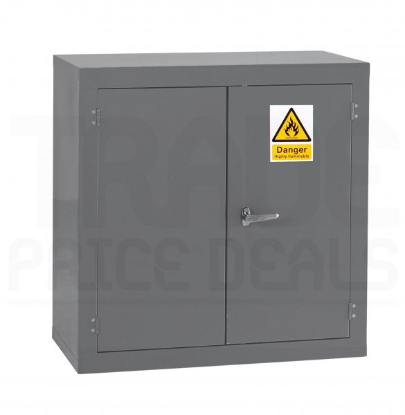 Hazardous Cabinet | Flammable Dark Grey | 2 Shelves | 900 x 1200 x 500mm | Redditek