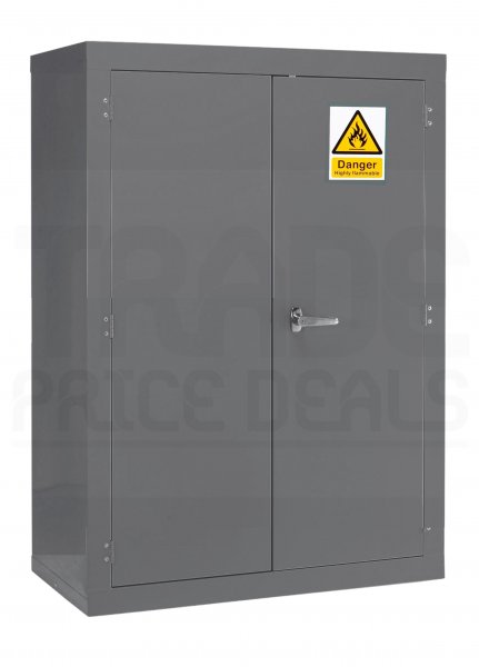 Hazardous Cabinet | Flammable Dark Grey | 4 Shelves | 1800 x 1200 x 500mm | Redditek