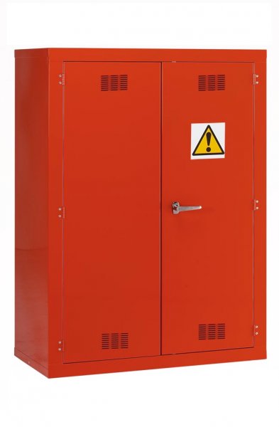 Hazardous Cabinet | Pesticide/Chemical Red | 3 Shelves | 1220 x 915 x 457mm | Redditek