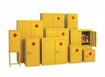 Hazardous Cabinet | Flammable Yellow | 1 Shelf | 457 x 457 x 457mm | Stand | Redditek