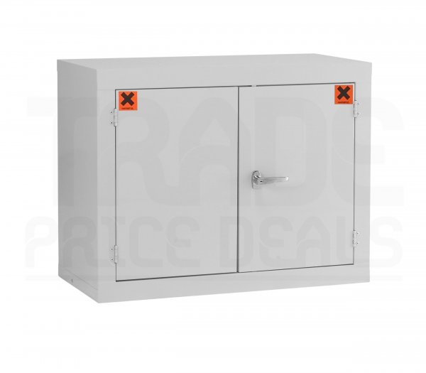 Hazardous Cabinet | COSHH Light Grey | 1 Shelf | 712 x 915 x 457mm | Stand | Redditek