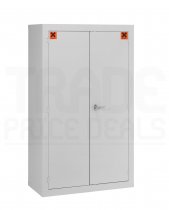 Hazardous Cabinet | COSHH Light Grey | 2 Shelves | 1220 x 915 x 457mm | Stand | Redditek