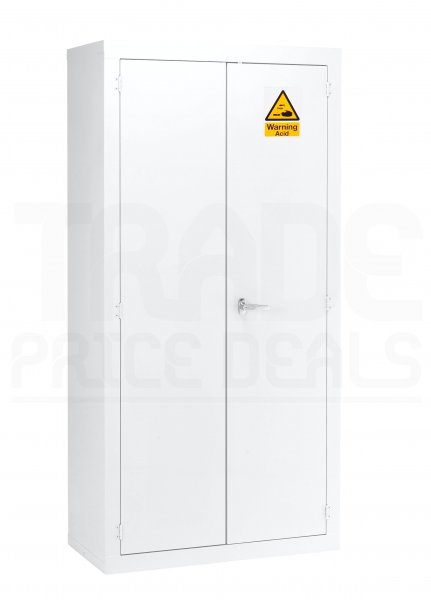 Hazardous Cabinet | Acid White | 3 Shelves | 1830 x 915 x 457mm | Stand | Redditek