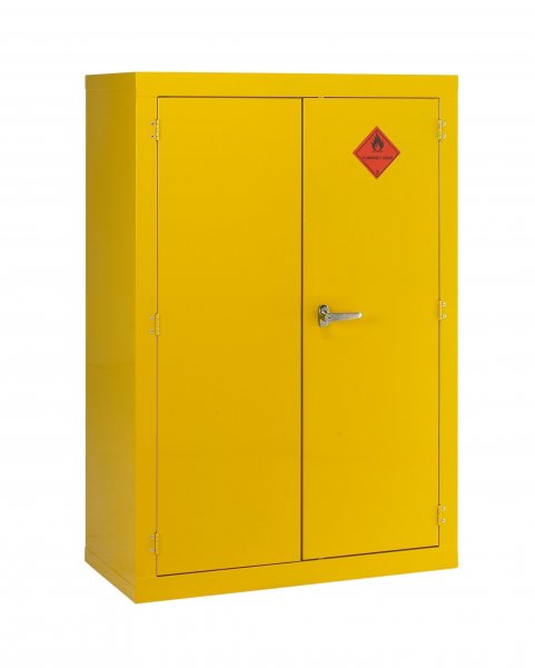 Hazardous Cabinet | Flammable Yellow | 3 Shelves | 1220 x 915 x 457mm | Stand | Redditek