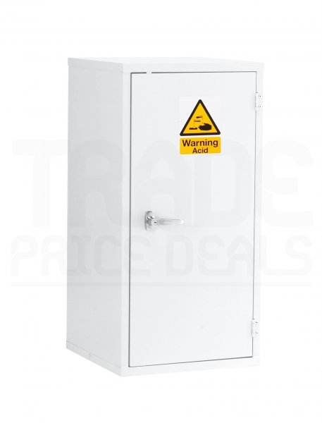 Hazardous Cabinet | Acid White | 2 Shelves | 915 x 457 x 457mm | Stand | Redditek