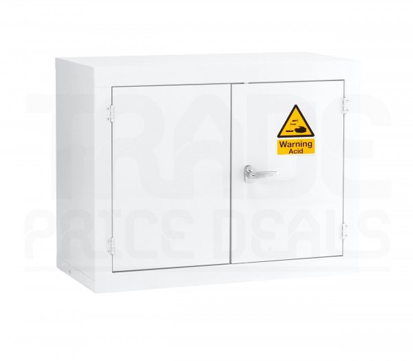 Hazardous Cabinet | Acid White | 2 Shelves | 712 x 915 x 457mm | Stand | Redditek