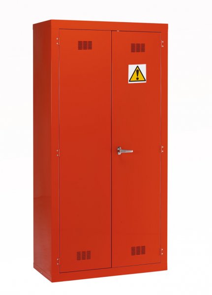 Hazardous Cabinet | Pesticide/Chemical Red | 4 Shelves | 1830 x 915 x 457mm | Stand | Redditek