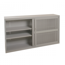 Sliding Door Mesh Cabinet | 2 Grey Doors | 3 Shelves | 1020 x 1830 x 460mm | Redditek