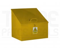 Hazardous Bin | Sloping Top | Yellow | 900/500 x 900 x 750mm | Redditek