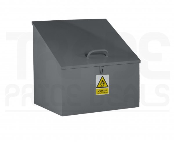 Hazardous Bin | Sloping Top | Grey | 900/500 x 900 x 750mm | Redditek