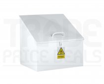 Hazardous Bin | Sloping Top | White | 900/500 x 900 x 750mm | Redditek