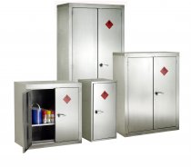 Stainless Steel Hazardous Cabinet | 2 Doors | 3 Shelves | 1830 x 915 x 457mm | Redditek