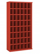 Steel Bin Cabinet | 48 Bins | Bin Dimensions 195 x 148 x 305mm | Red | 1820 x 942 x 377mm | Redditek