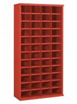 Steel Bin Cabinet | 48 Bins | Bin Dimensions 123 x 222 x 305mm | Grey | 1820 x 942 x 377mm | Twin Steel Doors | Redditek