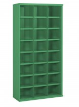 Steel Bin Cabinet | 24 Bins | Bin Dimensions 123 x 455 x 460mm | Grey | 1820 x 942 x 532mm | Twin Steel Doors | Redditek