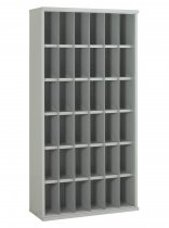 Steel Bin Cabinet | 36 Bins | Bin Dimensions 268 x 148 x 460mm | Grey | 1820 x 942 x 532mm | Twin Steel Doors | Redditek