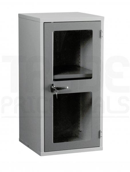 Polycarbonate Door Floor-Standing Cupboard | 1 Grey Door | 1 Shelf | 915 x 457 x 457mm | Redditek