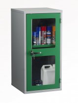 Polycarbonate Door Floor-Standing Cupboard | 1 Green Door | 1 Shelf | 915 x 457 x 457mm | Redditek