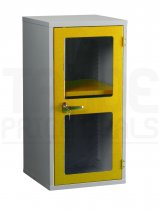 Polycarbonate Door Floor-Standing Cupboard | 1 Yellow Door | 1 Shelf | 915 x 457 x 457mm | Redditek