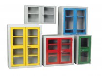 Polycarbonate Door Wall Cabinet | 2 Green Doors | 1 Shelf | 600 x 1000 x 300mm | Redditek