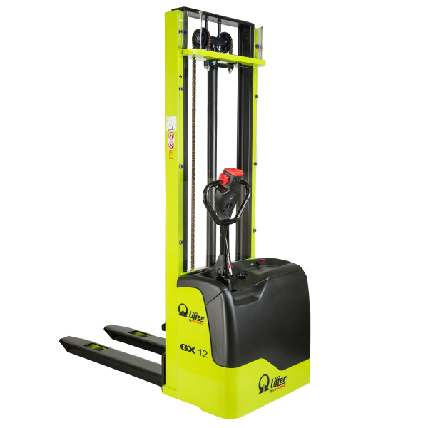 BASIC Compact Stacker | Lift Height 2410mm | Forks 1150 x 560mm | Max Load 1200kg | Green | GX12