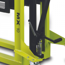 Manual Stacker | Lift Height 1600mm | Forks 1150 x 550mm | Max Load 1000kg | Green | MX10