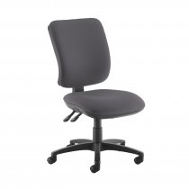 High Back Operator Chair | Blizzard Grey | Made to Order | No Arms | Senza