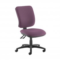 High Back Operator Chair | Bridgetown Purple | Made to Order | No Arms | Senza