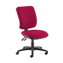 High Back Operator Chair | Diablo Pink | Made to Order | No Arms | Senza